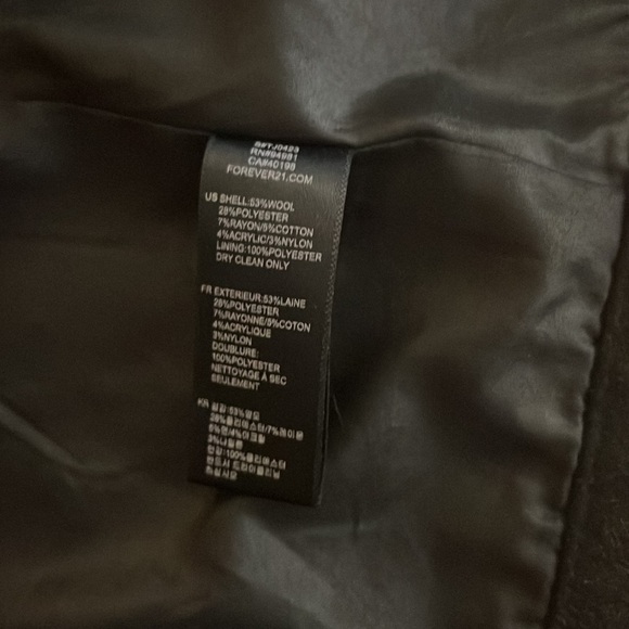 Twentyome mens black wool blend jacket size M Zippers and snaps zip in hoodie - Picture 9 of 9